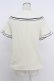 画像2: axes femme POETIQUE / セーラー風半袖トップス  アイボリーＸネイビー T-26-03-24-001-AX-TO-SA-ZT (2)