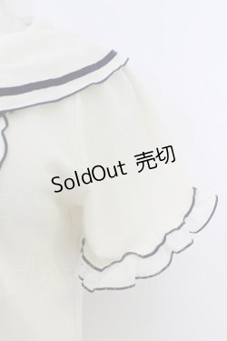 画像3: axes femme POETIQUE / セーラー風半袖トップス  アイボリーＸネイビー T-26-03-24-001-AX-TO-SA-ZT