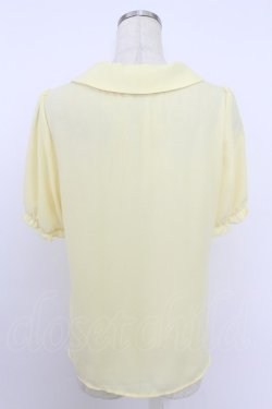 画像2: axes femme / クラシックローズ刺繍入りブラウス  イエロー T-26-03-24-009-AX-TO-SA-ZT