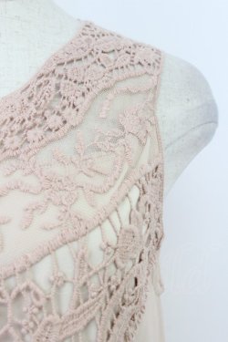 画像4: axes femme / チュールレースカットチュニ M ピンク T-26-03-24-011-AX-OP-SA-ZT