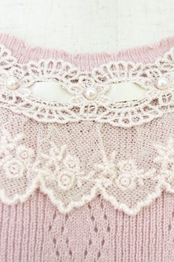 画像3: axes femme / クロス編みニットプルオーバー  ピンク T-26-03-24-012-AX-TO-SA-ZT