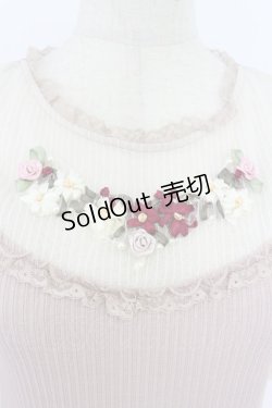 画像3: axes femme POETIQUE / ブーケリボン刺繍リブプルオーバー  ピンク T-26-03-24-013-AX-TO-SA-ZT