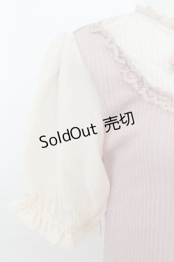 画像4: axes femme POETIQUE / ブーケリボン刺繍リブプルオーバー  ピンク T-26-03-24-013-AX-TO-SA-ZT