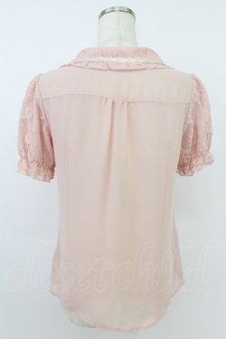 画像2: axes femme / フェミニンラッフルブラウス  ピンク T-26-03-24-014-AX-BL-SA-ZT