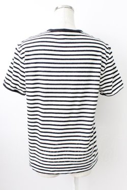 画像2: INGEBORG / パイルボーダーカーディガン  ネイビー×アイボリー T-26-03-24-015-LO-TO-SA-ZT