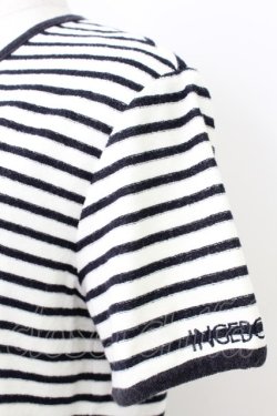 画像3: INGEBORG / パイルボーダーカーディガン  ネイビー×アイボリー T-26-03-24-015-LO-TO-SA-ZT