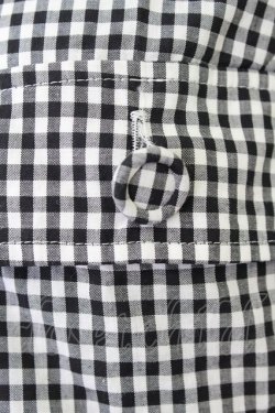 画像3: INGEBORG / ギンガムフラップポケット付半袖シャツ  ブラック T-26-03-24-016-LO-BL-SA-ZT