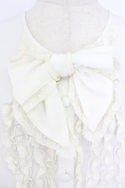 画像3: PINK HOUSE / 胸元リボン&裾レース半袖ブラウス  アイボリー T-26-03-24-002-LO-BL-SA-ZT