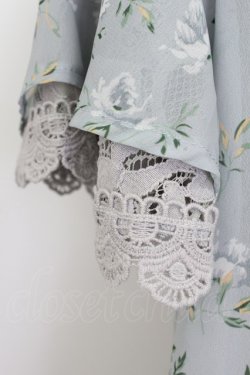 画像3: axes femme / レース切り替え花柄チュニック  グレー T-26-03-24-017-AX-TO-SA-ZT