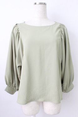 画像1: axes femme / ノーカラートップス  カーキ T-26-03-24-021-AX-TO-SA-ZT