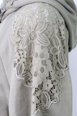 画像3: axes femme / フード付き半袖パーカーチュニ  カーキ T-26-03-24-023-AX-OP-SA-ZT