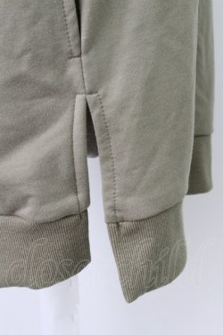 画像4: axes femme / フード付き半袖パーカーチュニ  カーキ T-26-03-24-023-AX-OP-SA-ZT