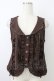 画像1: axes femme / レースアップベスト  ブラウン T-26-03-24-024-AX-TO-SA-ZT (1)