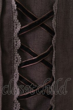 画像3: axes femme / レースアップベスト  ブラウン T-26-03-24-024-AX-TO-SA-ZT