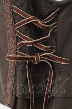 画像3: axes femme / サイド編み下げベスト  ブラウン T-26-03-25-026-AX-BL-SA-ZT