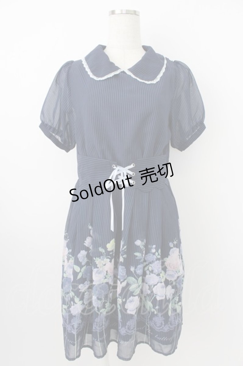 画像1: axes femme POETIQUE / 油絵風パネル花柄ワンピース M コン T-26-03-25-028-AX-OP-SA-ZH (1)