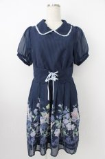 画像1: axes femme POETIQUE / 油絵風パネル花柄ワンピース M コン T-26-03-25-028-AX-OP-SA-ZH (1)