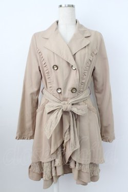 画像1: axes femme / スリットトレンチコート M ベージュ T-26-03-25-029-AX-CO-SA-ZT