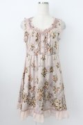 axes femme / パネル花柄チュニックワンピース M ピンク T-26-03-25-031-AX-OP-SA-ZT