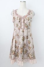 画像1: axes femme / パネル花柄チュニックワンピース M ピンク T-26-03-25-031-AX-OP-SA-ZT658 (1)