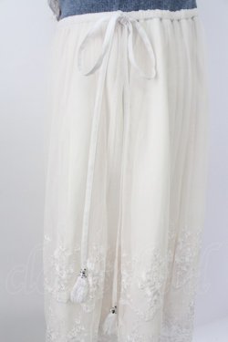 画像3: axes femme / 裾チュール刺繍ワンピース  ネイビーＸアイボリー T-26-03-25-034-AX-OP-SA-ZT