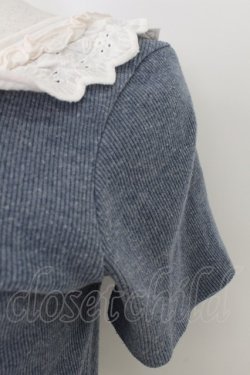 画像4: axes femme / 裾チュール刺繍ワンピース  ネイビーＸアイボリー T-26-03-25-034-AX-OP-SA-ZT