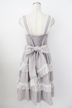 画像2: axes femme / プチリボンジャンパースカート  グレー T-26-03-25-035-0-OP-SA-ZT