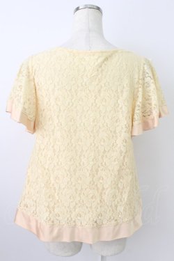 画像2: axes femme / レース半袖カットソー  アイボリー T-26-03-25-004-AX-TO-SA-ZT