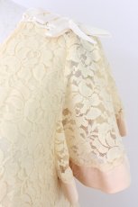 画像3: axes femme / レース半袖カットソー  アイボリー T-26-03-25-004-AX-TO-SA-ZT658 (3)