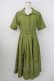 画像1: an another angelus / 花刺繍変形開衿ワンピース  カーキ T-26-03-25-039-CA-OP-SA-ZT (1)