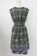 画像2: axes femme / チェック×花柄ワンピース  グリーンチェック T-26-03-25-040-AX-OP-SA-ZT (2)