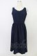 画像1: an another angelus / スカラップ衿ぐりフィットandフレアーワンピース  ネイビー T-26-03-25-041-CA-OP-SA-ZT (1)
