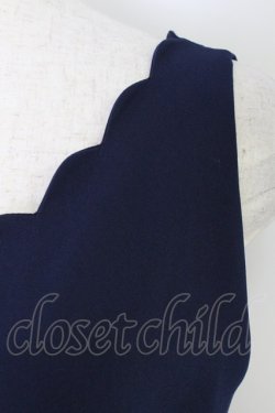 画像4: an another angelus / スカラップ衿ぐりフィットandフレアーワンピース  ネイビー T-26-03-25-041-CA-OP-SA-ZT