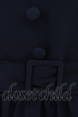 画像5: an another angelus / スカラップ衿ぐりフィットandフレアーワンピース  ネイビー T-26-03-25-041-CA-OP-SA-ZT