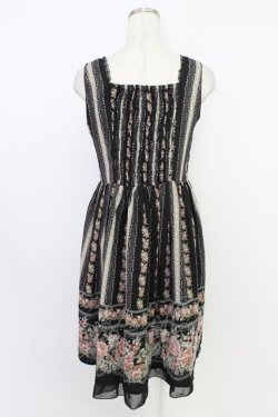 画像2: axes femme / ローズストライプジャンスカ  黒 T-26-03-25-042-AX-OP-SA-ZT