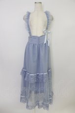 画像1: axes femme POETIQUE / チュールフリルサス付スカート M サックス T-26-03-25-043-AX-SK-SA-ZH (1)
