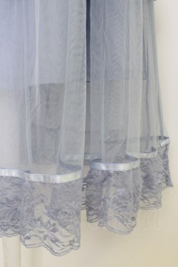 画像3: axes femme POETIQUE / チュールフリルサス付スカート M サックス T-26-03-25-043-AX-SK-SA-ZT