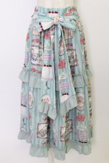 画像1: axes femme kawaii / ティティ×ベアファミリースカート  サックス T-26-03-25-044-AX-SK-SA-ZT659 (1)