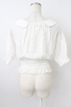 画像2: axes femme POETIQUE / バラ刺繍オフショルブラウス M ホワイト T-26-03-25-001-AX-BL-SA-ZT