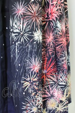 画像3: axes femme / 花火柄タックスカート  ネイビー T-26-03-25-045-AX-SK-SA-ZT