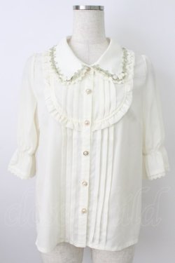 画像1: axes femme POETIQUE / 薔薇モチーフ付ブラウス  アイボリー T-26-03-25-010-AX-BL-SA-ZT