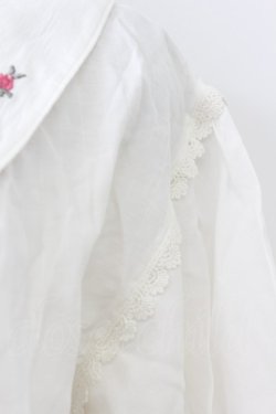 画像5: axes femme POETIQUE / バラ刺繍オフショルブラウス M ホワイト T-26-03-25-001-AX-BL-SA-ZT