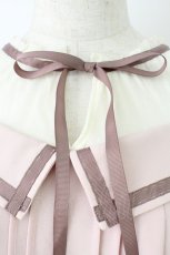 画像4: axes femme POETIQUE / チュール切替オフショルトップス M ピンク T-26-03-25-012-AX-TO-SA-ZH (4)