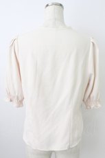 画像2: an another angelus / ダイヤ開きローズ刺繍ブラウス  アイボリーＸ青 T-26-03-25-013-CA-BL-SA-ZT658 (2)