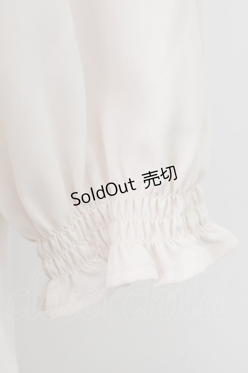 画像4: an another angelus / ダイヤ開きローズ刺繍ブラウス  アイボリーＸ青 T-26-03-25-013-CA-BL-SA-ZT658 (4)