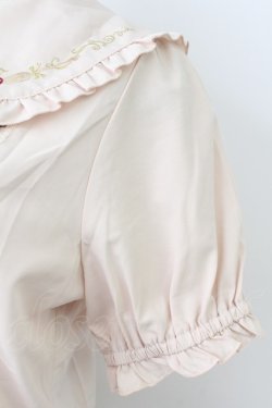 画像5: axes femme POETIQUE / レトロ喫茶刺繍パフ袖ブラウス  ピンクベージュ T-26-03-25-014-AX-BL-SA-ZT