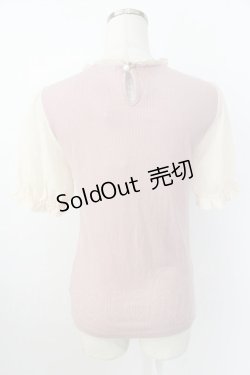 画像2: axes femme POETIQUE / ブーケリボン刺繍リブプルオーバー M アワピンク T-26-03-25-015-AX-TO-SA-ZT