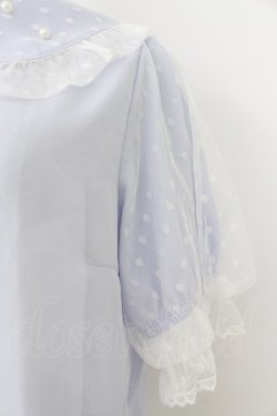 画像3: axes femme kawaii / ドットチュール半袖ブラウス  ラベンダー T-26-03-25-019-AX-BL-SA-ZT