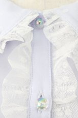 画像4: axes femme kawaii / ドットチュール半袖ブラウス  ラベンダー T-26-03-25-019-AX-BL-SA-ZT658 (4)