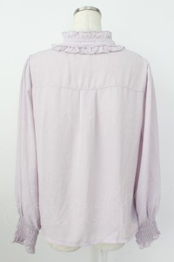 画像2: axes femme / レースジャボ付ハイネックブラウス  ラベンダー T-26-03-25-020-AX-BL-SA-ZT